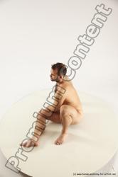 Nude Man White Sitting poses - simple Average Short Brown Sitting poses - ALL Multi angles poses Realistic